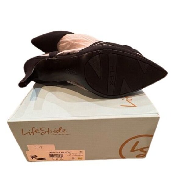 Life Stride “Sanya” Modern Microsuede Pump in Black – Size 9 M – New in Box - Picture 6 of 9